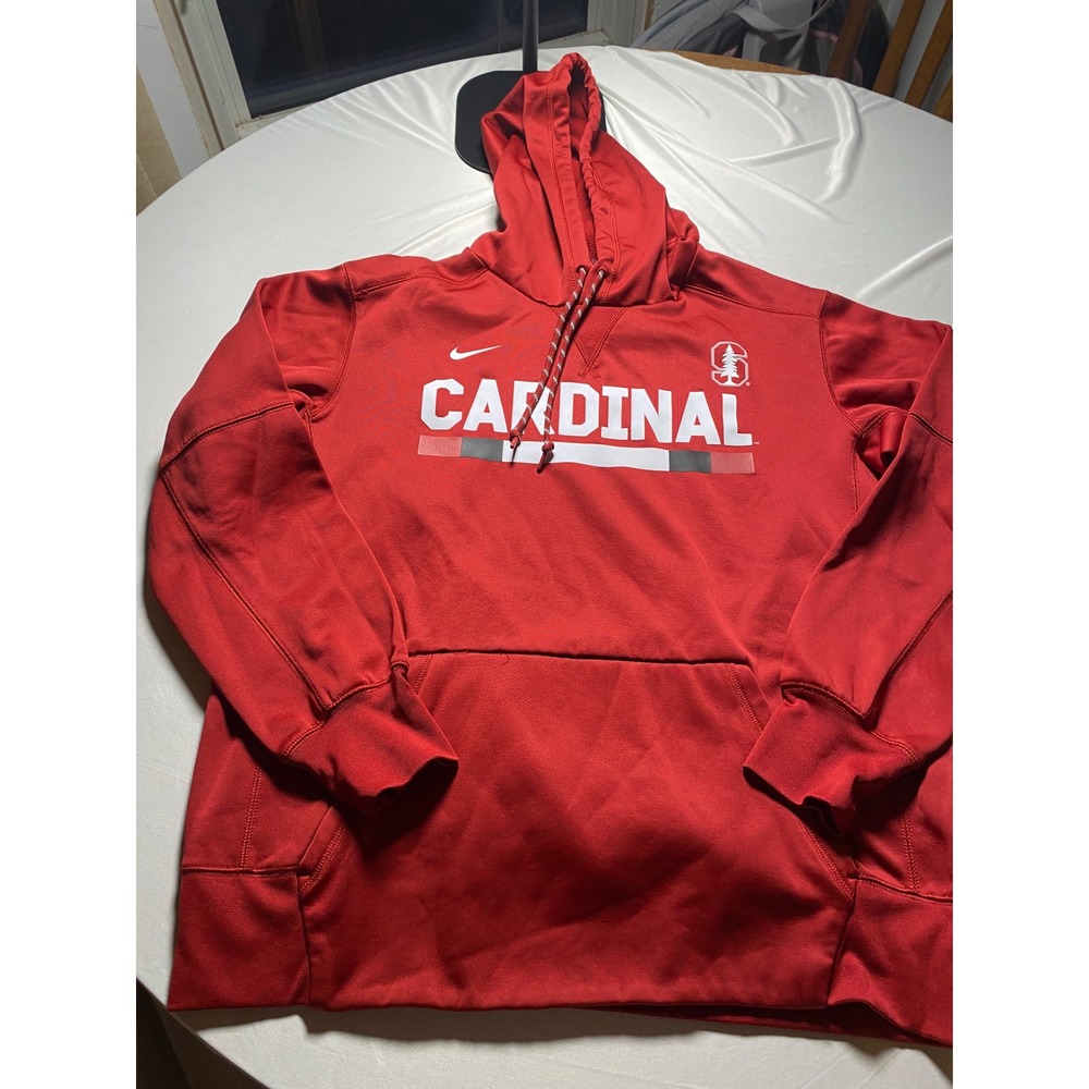 Nike Dri-FIT Stanford Cardinal Hoodie Mens Large Red NCAA Sweatshirt 34454X-SF1
